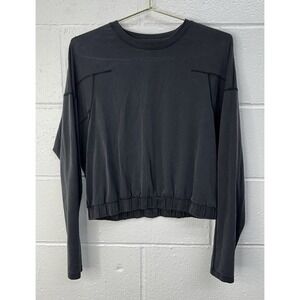Lululemon Dropped Shoulder Long Sleeve Cupro Black BLK 00714 / Size 8-10